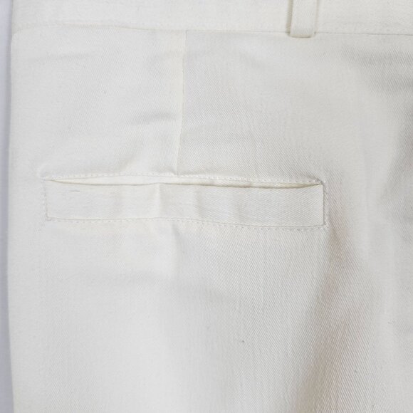 Women's 32" Ivory Dress Pants Cream Textured Pleated Business Casual Office Corp - Picture 11 of 16